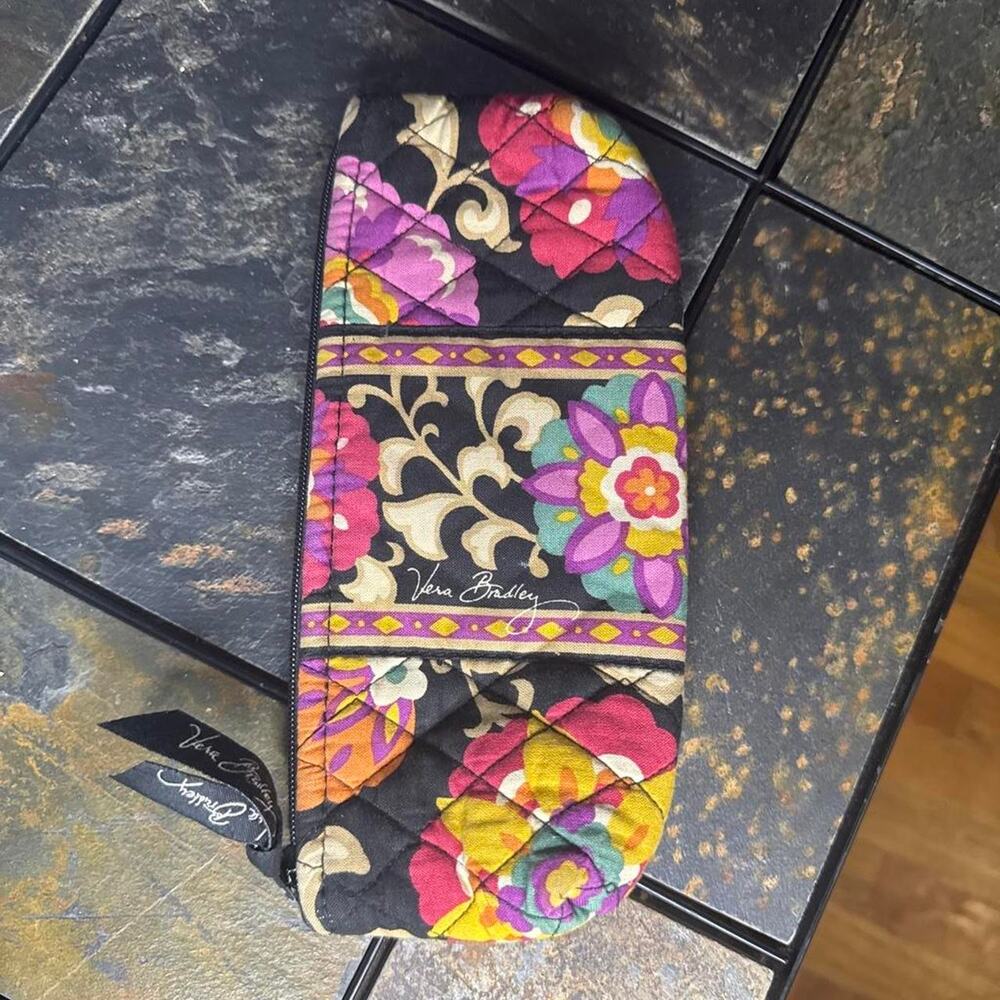 Vera bradley quilted cosmetic bag